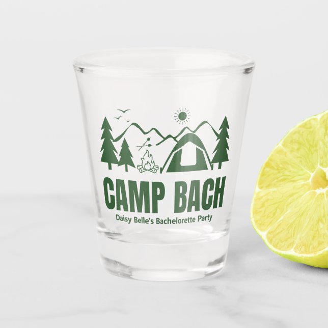 Camp Bachelorette Green Shot Glas (Vorderseite)