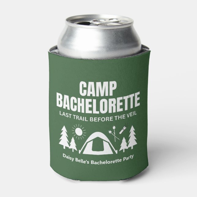 Camp Bachelorette Grün Cooler Dosenkühler (Kanne Vorderseite)