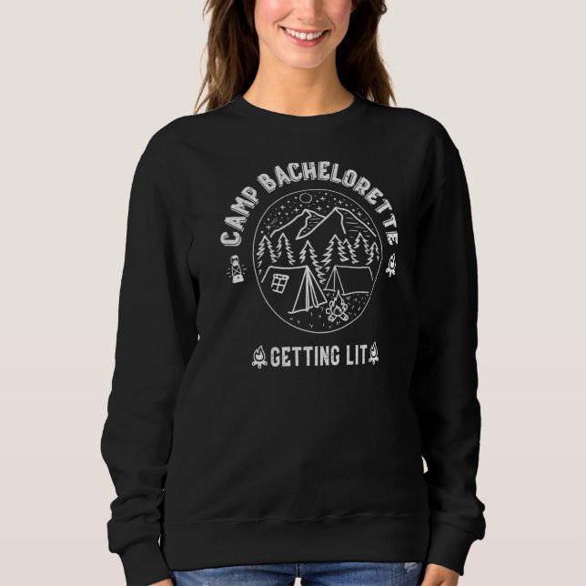 Camp Bachelorette Hitched Bride Party Matc Sweatshirt (Vorderseite)