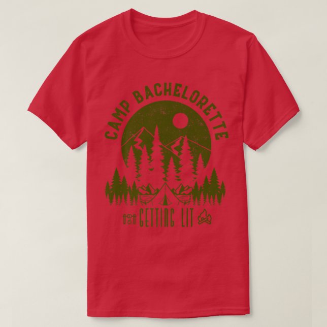 Camp Bachelorette Hitched Bride Party Matc T-Shirt (Design vorne)