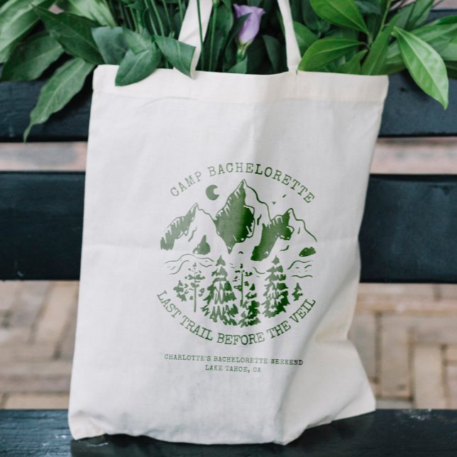 Camp Bachelorette Moderner Rustikaler Junggeselinn Tragetasche (Von Creator hochgeladen)