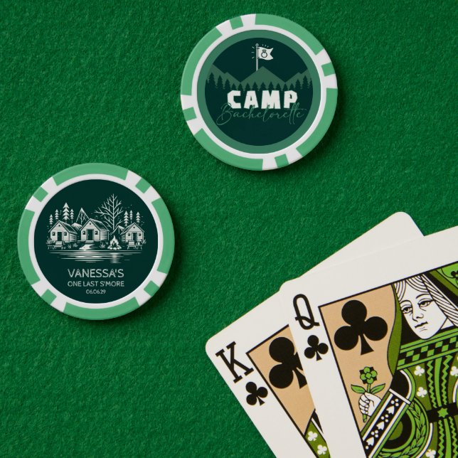 Camp Bachelorette Pokerchips (Pokertisch (doppelt))