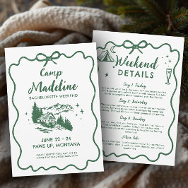 Camp Bachelorette Rustikale Green Bow Tour 3 Tage Einladung