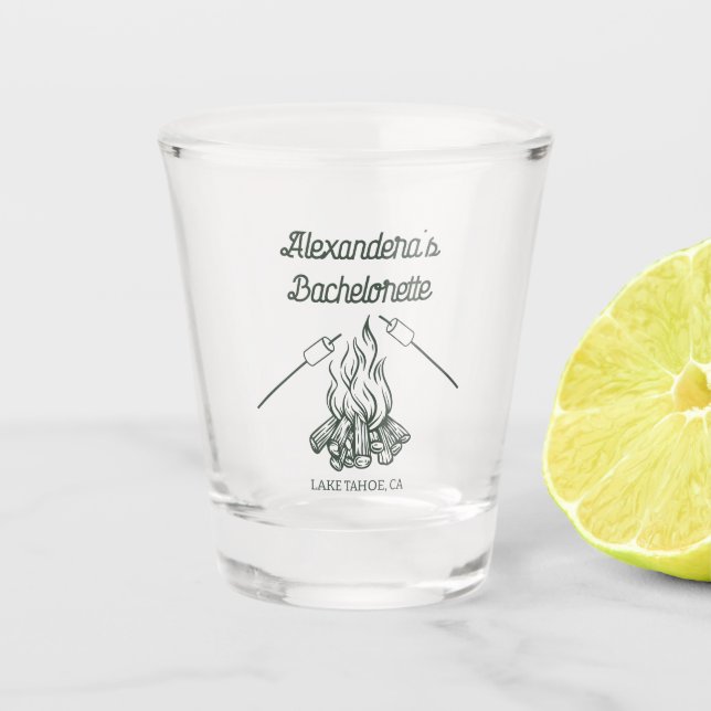 Camp Bachelorette Schnapsglas (Vorderseite)