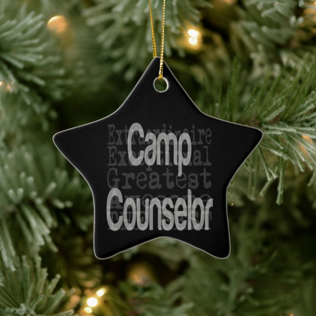 Camp-Berater Keramik Ornament (Baum)