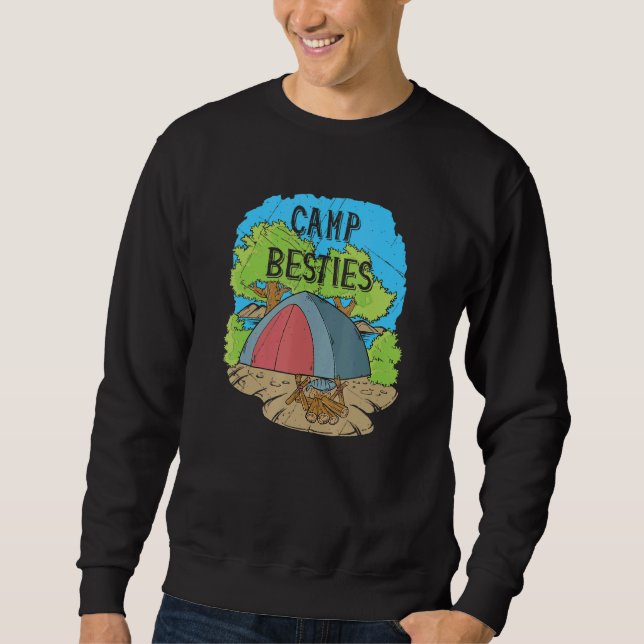 Camp Besties Camping Friends and Backpacker Part Sweatshirt (Vorderseite)