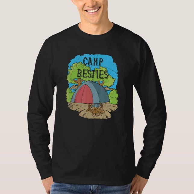 Camp Besties Camping Friends and Backpacker Part T-Shirt (Vorderseite)