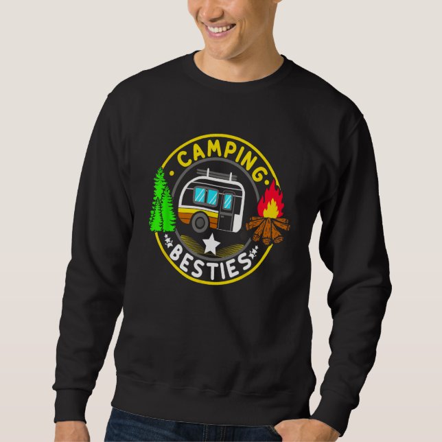 Camp Besties Camping   Happy Camper Sweatshirt (Vorderseite)