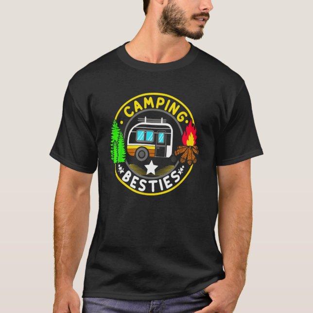 Camp Besties Camping   Happy Camper T-Shirt (Vorderseite)