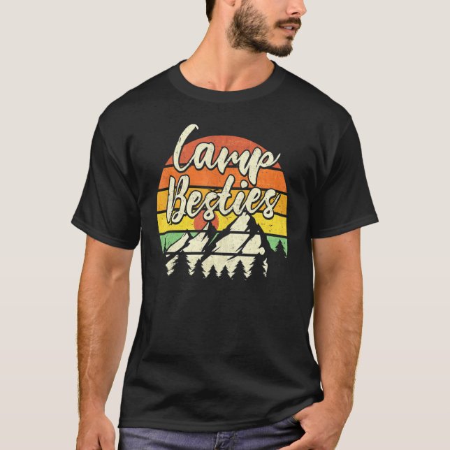 Camp Besties Outdoor Sunset Best Friend Matching C T-Shirt (Vorderseite)