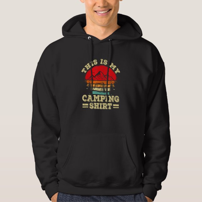 Camp Camper Retro Camping Tent This Is My Camping Hoodie (Vorderseite)