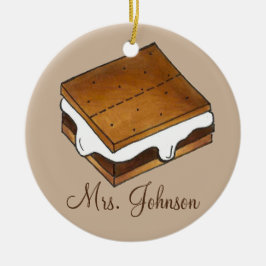 Camp Campfire S'mores Lehrer Wertschätzung Geschen Keramikornament