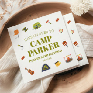 Camp Camping Camper Geburtstagsparty Serviette