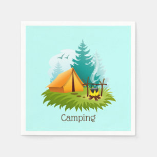 Camp Camping Design Paper Napkins Serviette