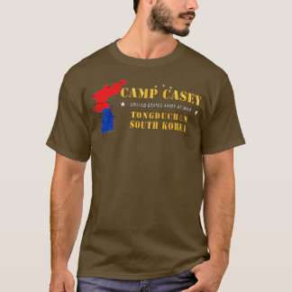 Camp Casey Tongduchon Südkorea Karte X T-Shirt