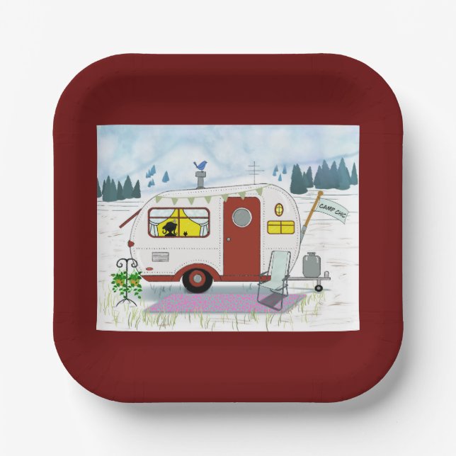 Camp Chic Paper Plate Pappteller (Vorderseite)