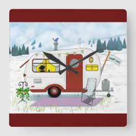 Camp Chic Quadratische Wanduhr