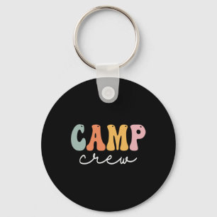 Camp Crew Retro Groovy Vintag glücklicher erster T Schlüsselanhänger