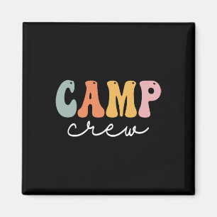Camp Crew Retro Groovy Vintage Glücklicher erster  Magnet