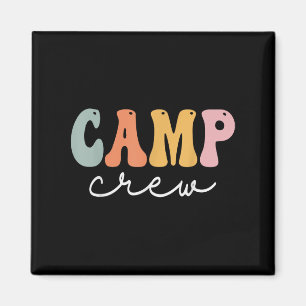 Camp Crew Retro Groovy Vintage Glücklicher erster Magnet
