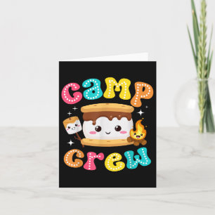 Camp Crew Smores Marshmallow Camping Familie Vacat Karte