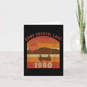 Camp Crystal Lake 1980 Vintage Halloween-Geschenke Karte