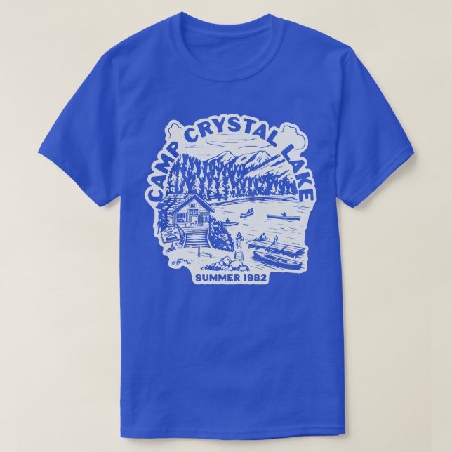 Camp Crystal Lake Summer 82 im Dunkeln T-Shirt (Design vorne)
