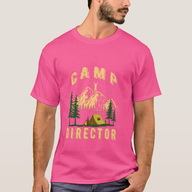Camp Director Camping Mitarbeiterberater Sommermän T-Shirt (Vorderseite)