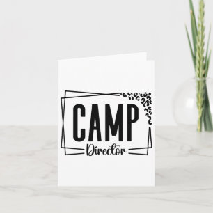 Camp Director Counselor Funny Camping Design for W Karte