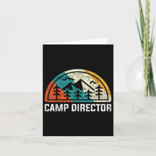 Camp Director - Retro Camping Vintag Graphic Mini Karte