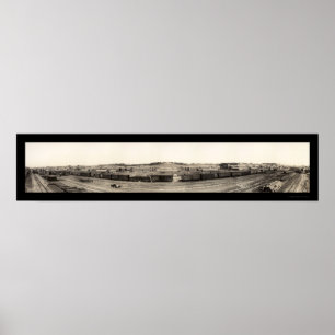 Camp Dodge Iowa Bahn Foto 1917 Poster