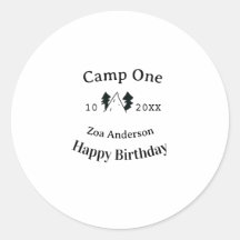 Camp einen glücklichen Geburtstag Name Datum Campi