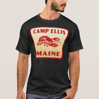 Camp Ellis Maine Retro Abzeichen Tan T-Shirt