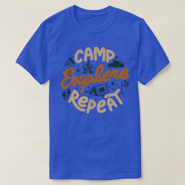 Camp Explore Repeat von Tobe Fonseca T-Shirt (Design vorne)