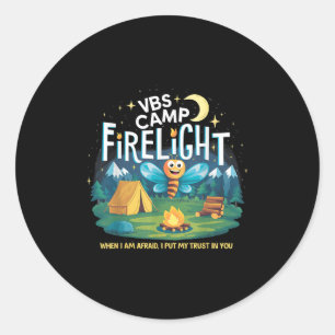 Camp Firelight VBS Campingplatz Bibelschule Feuer Runder Aufkleber