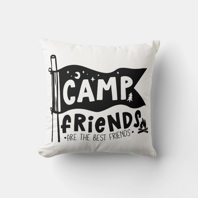 Camp-Freunde sind die besten Freunde Kissen (Vorderseite)