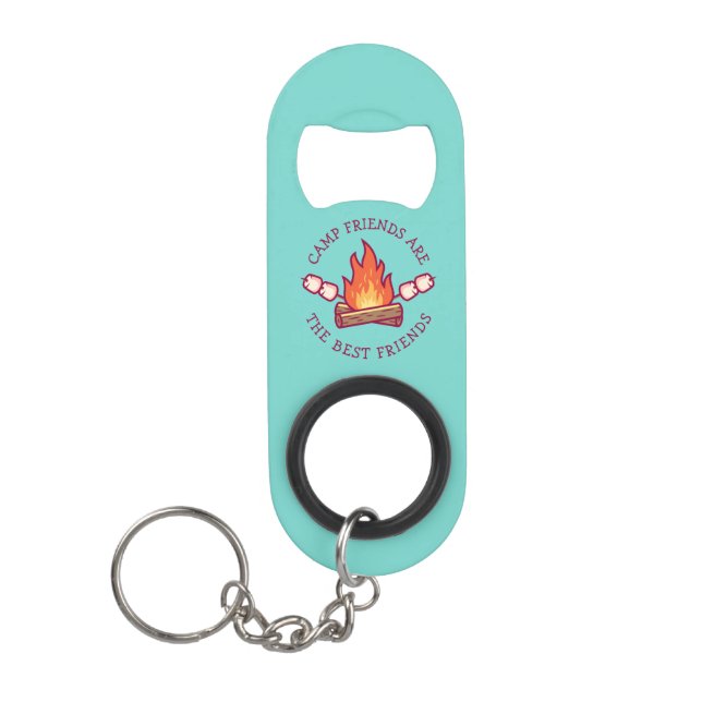 Camp-Freunde sind die besten Freunde Mini Flaschenöffner (Vorderseite)