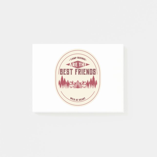 Camp-Freunde sind die besten Freunde Post-it Klebezettel (Vorderseite)