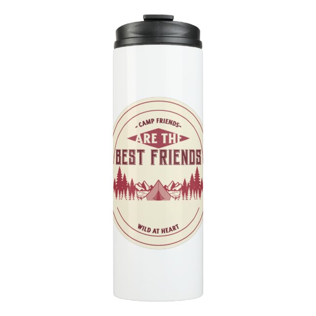Camp-Freunde sind die besten Freunde Thermosbecher (Vorderseite)