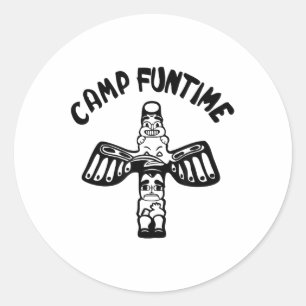 Camp Funtime, Gift, Punk, Rock, Retro, Sommer _1 Runder Aufkleber