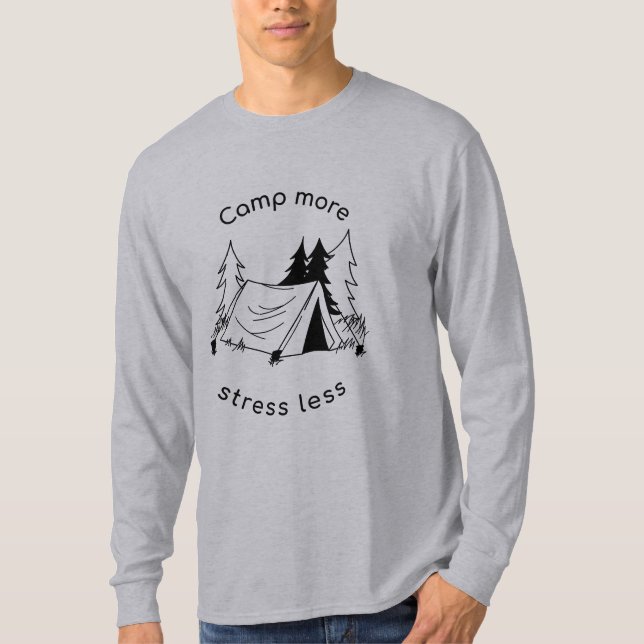 Camp für mehr Stress weniger Basic Long Sleeve T - T-Shirt (Vorderseite)