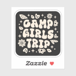 Camp Girls reisen Retro-Ästhetik Aufkleber