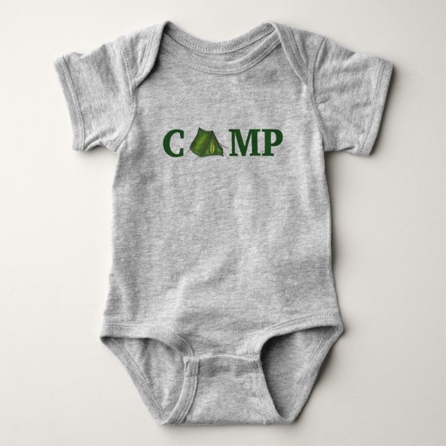 CAMP Green Zent Sommer Camping Wandern Gaben Baby Strampler (Vorderseite)