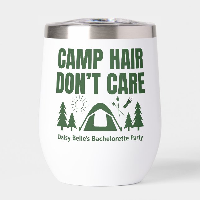 Camp Hair Don't Care Bachelorette Green  (Vorderseite)