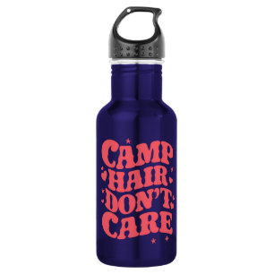 Camp Hair Don't Care Sommer Camping Mädchen Groovy Edelstahlflasche