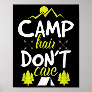 Camp Hair kümmert sich nicht um Mädchen und Frauen Poster
