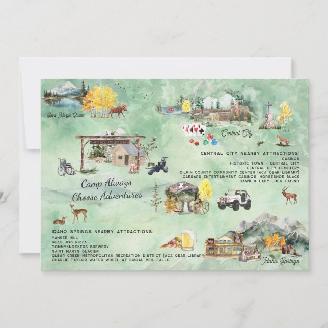 Camp immer wählen Adventures Karte einfügen (Vorderseite)