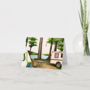 Camp ist in vielen Ländern ein Symbol des Sommers Dankeskarte
