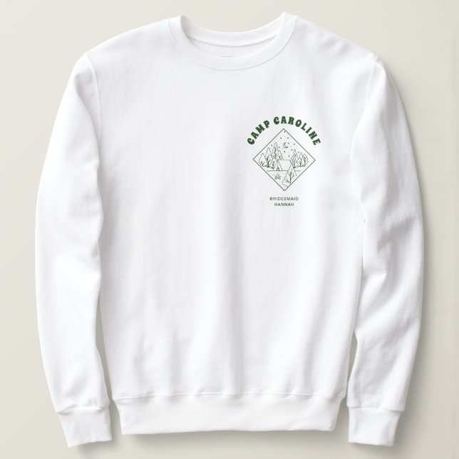 Camp Junggeselinnen-Abschied Bridesmaid Custom Sweatshirt (Design vorne)