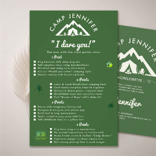 Camp Junggeselinnen-Abschied Game Dare Forest Gree Flyer